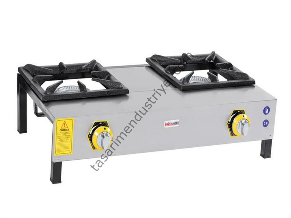 İnoxmaster 3 lü Kısa Lokanta Ocağı Gaz ve Lpg Ce Belgeli 139X45X25 İMR-LKK-03
