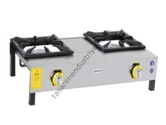 İnoxmaster 3 lü Kısa Lokanta Ocağı Gaz ve Lpg Ce Belgeli 139X45X25 İMR-LKK-03