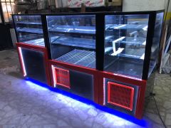 Salatbar Dolabı & Kebap Dolabı & Pasta Dolabı - Kırmızı Siyah
