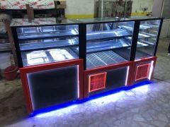Salatbar Dolabı & Kebap Dolabı & Pasta Dolabı - Kırmızı Siyah