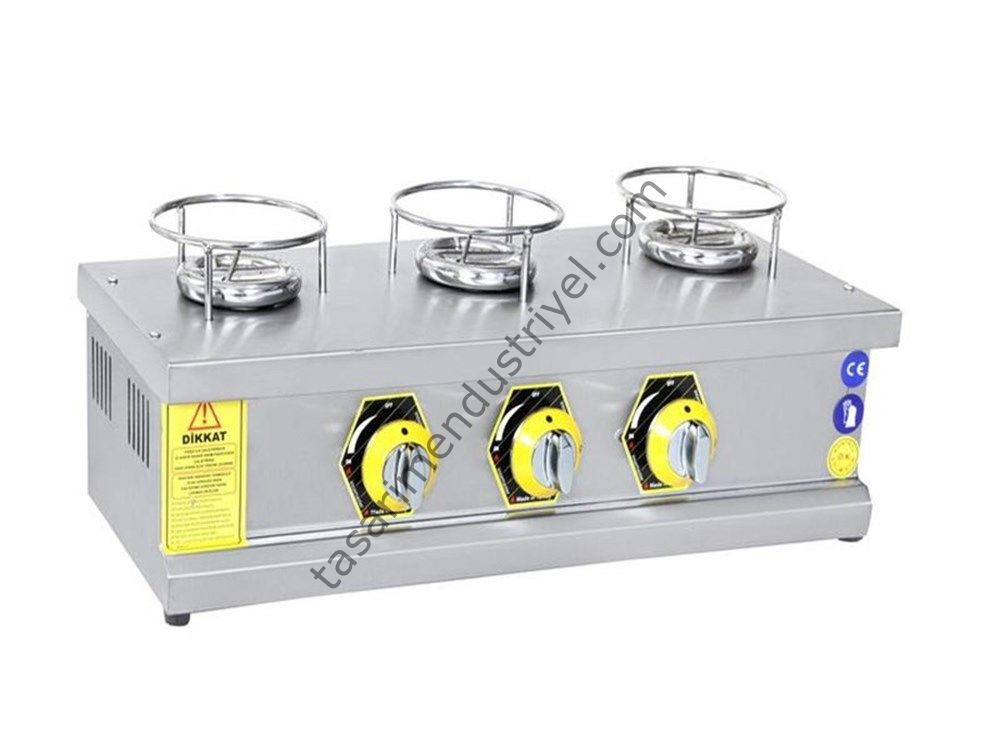 İnoxmaster 3 Lü Künefe Ocağı Gazlı ve Lpgli İMR-KNFOGT-3