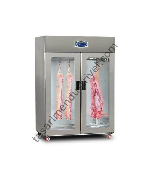 Dampak Vitrinli 2 Cam Kapılı Dik Tip Buzdolabı 139x82x210 22DBS2C-GN.45