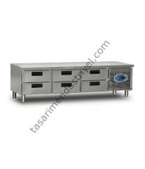 Dampak Cihaz Altı 6 Çekmeceli Buzdolabı 200x70x60 22CBS0S/70.6C