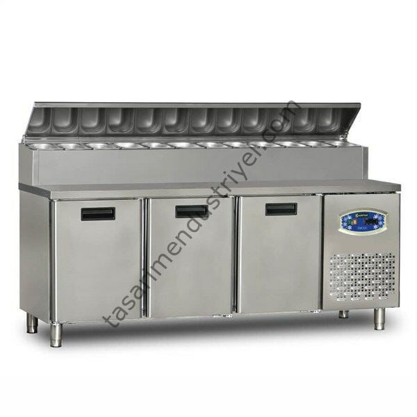 Dampak 3 Kapılı Pizza Hazırlık Dolabı 22TBF3S-PA70 200x70x109