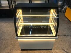 Pasta Dolabı Bombe Camlı - Beyaz Model