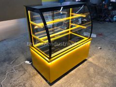 Pasta Dolabı Bombe Camlı - Sarı Model