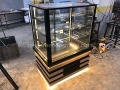 Pasta Dolabı Düz Camlı - Ahşap Model