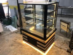 Pasta Dolabı Düz Camlı - Ahşap Model