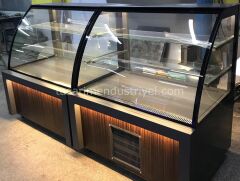 Pasta Dolabı Bombe Camlı - Ahşap Model