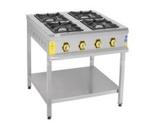 İnoxmaster 4lü Taban Raflı Ocak Gazlı 80X80X85 cm İMR-TBOG-8080