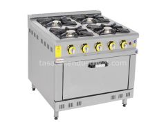 İnoxmaster 4 Lü Kuzine Gazlı 80X80X85 cm İMR-KOG-8080