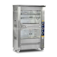 Pimak M007-E Çift Katlı Tamburlu Piliç Çevirme Makinası 20 Kapasiteli Elektrikli