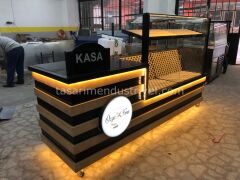 Ekmeklik Tezgahı & Kasa Bankosu Seti - Ahşap Model