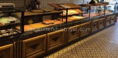 Baklava Tezgahı & Börek Tezgahı & Kuru Pasta Tezgahı Seti - Koyu Ahşap Model