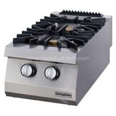 OSOG-4070 LP Set Üstü Ocak, İkili, 40x70x28 cm, Gazlı (Lp) -6 Kw 7,5Kw